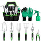 9 Piece Ergonomic Aluminum Garden Tool Set with Carrying Bag