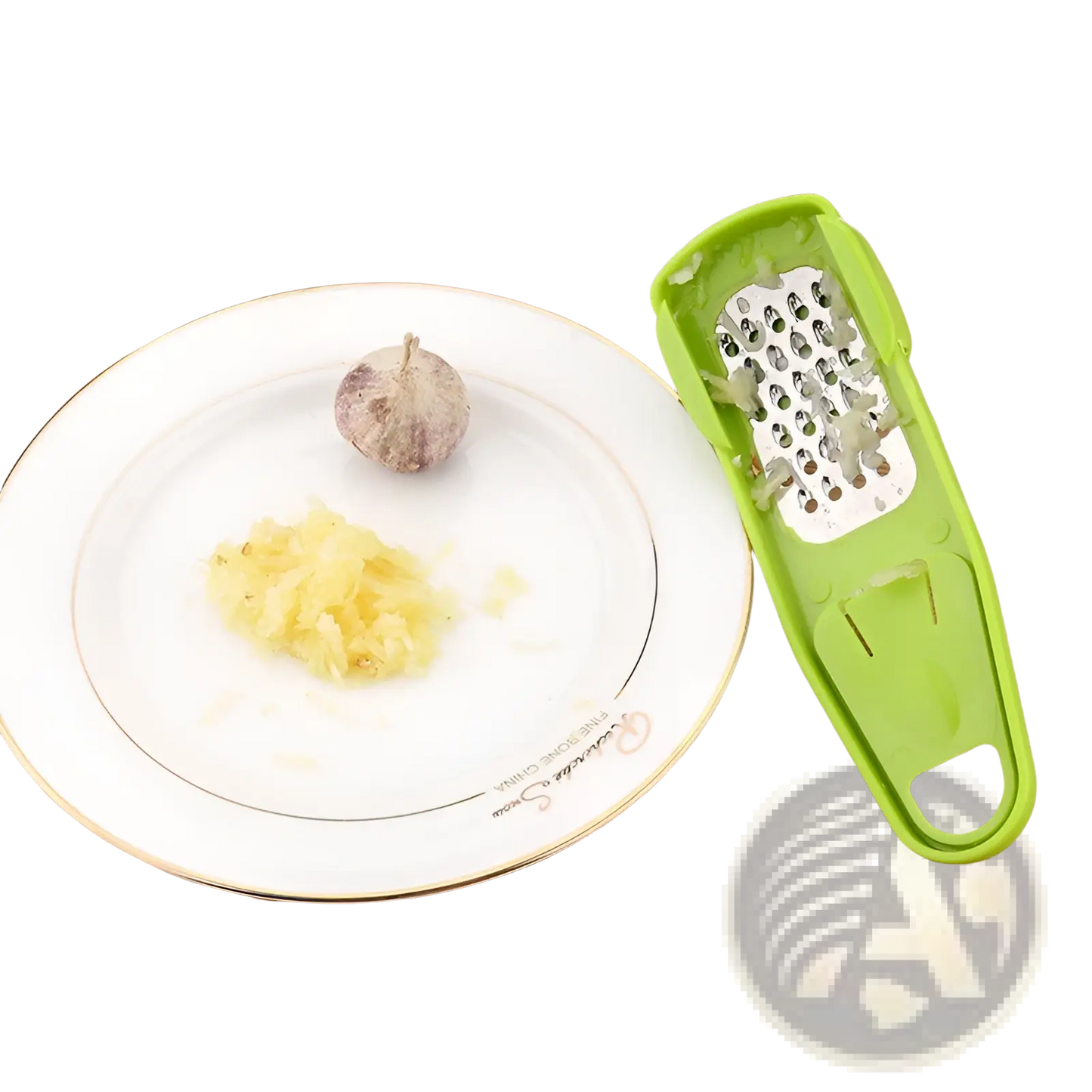 Garlic Press Grater Set Stainless Steel Mincer 2 Pack