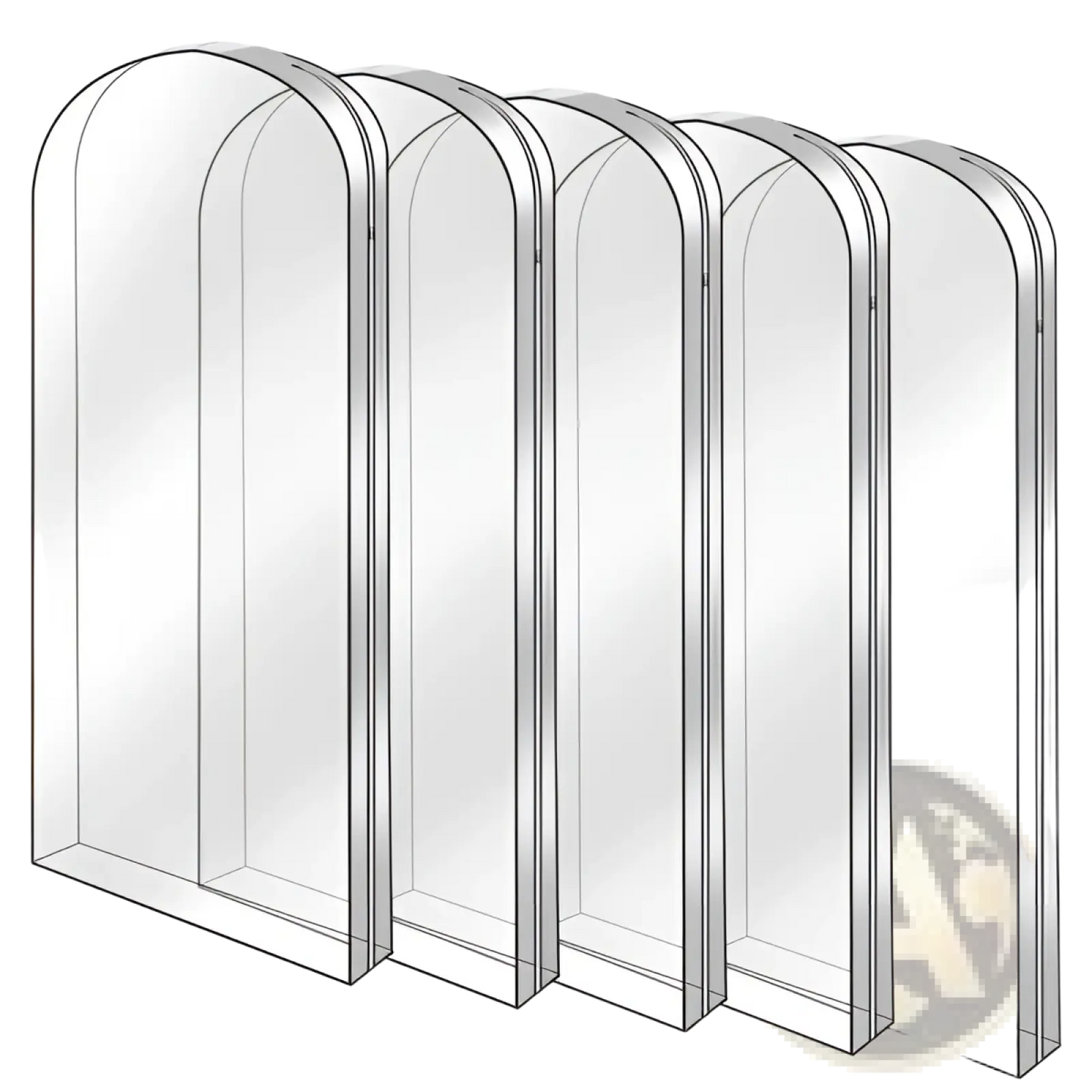 Garment Bag for Hanging Clothes 5 Pack Clear Covers