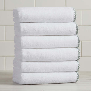 Cotton Border-Stitched 6-Piece Towel Set - Valery Collection