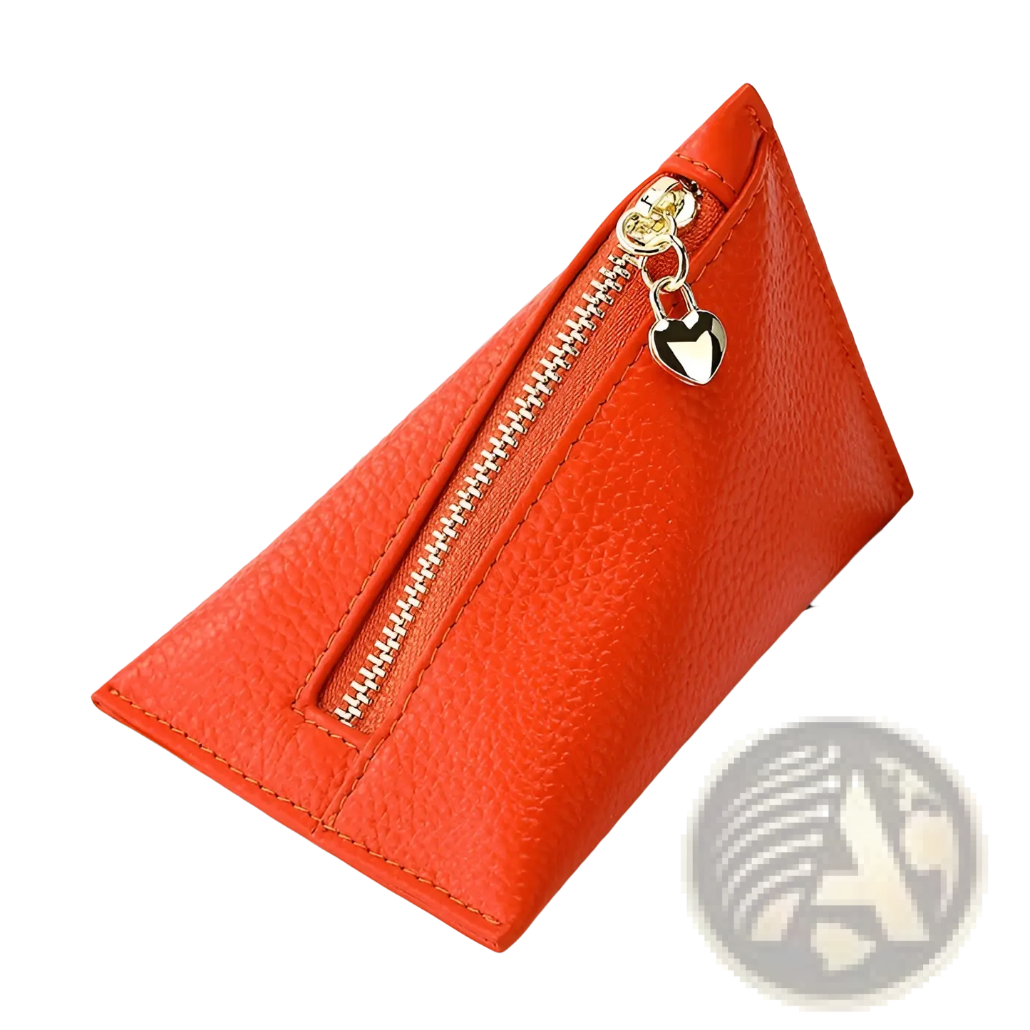Genuine Leather Heart Charm Mini Coin Purse