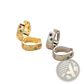Geometric Multi Color Zircon Huggie Hoop Earrings
