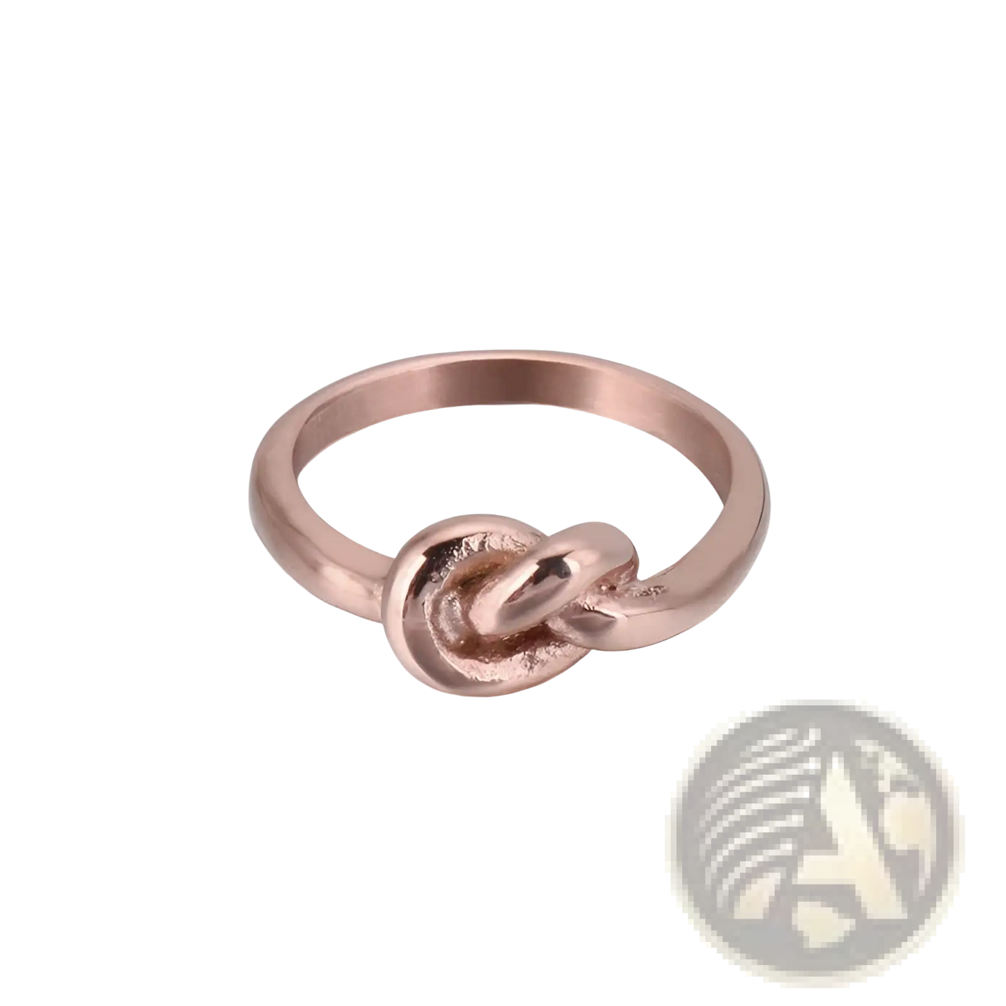 Geometric Truelove Knot Titanium Steel Ring