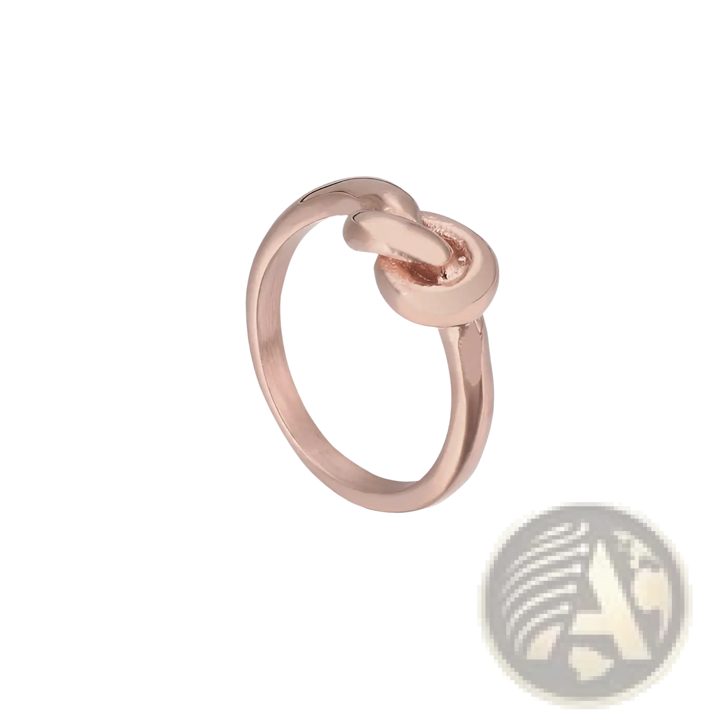 Geometric Truelove Knot Titanium Steel Ring