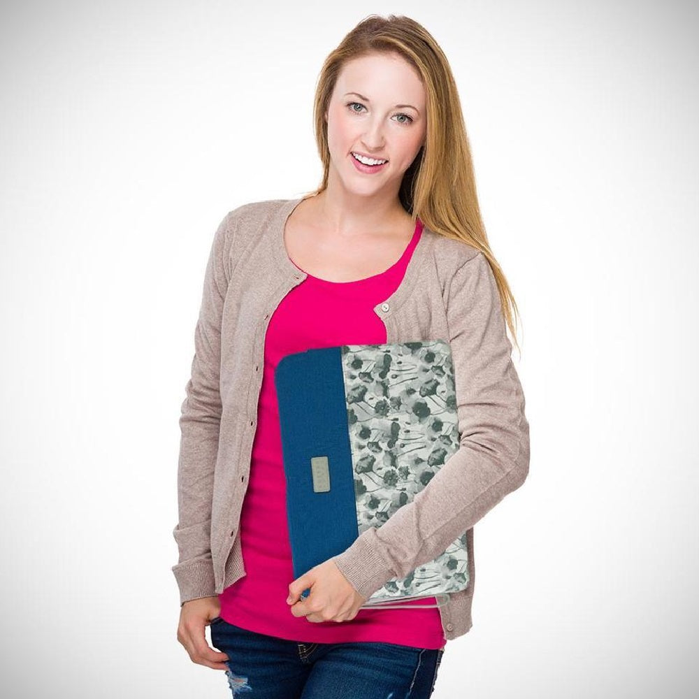 Capa com zíper para tablet/laptop Greene + Gray para Microsoft Surface Pro 3 - Azul Floral