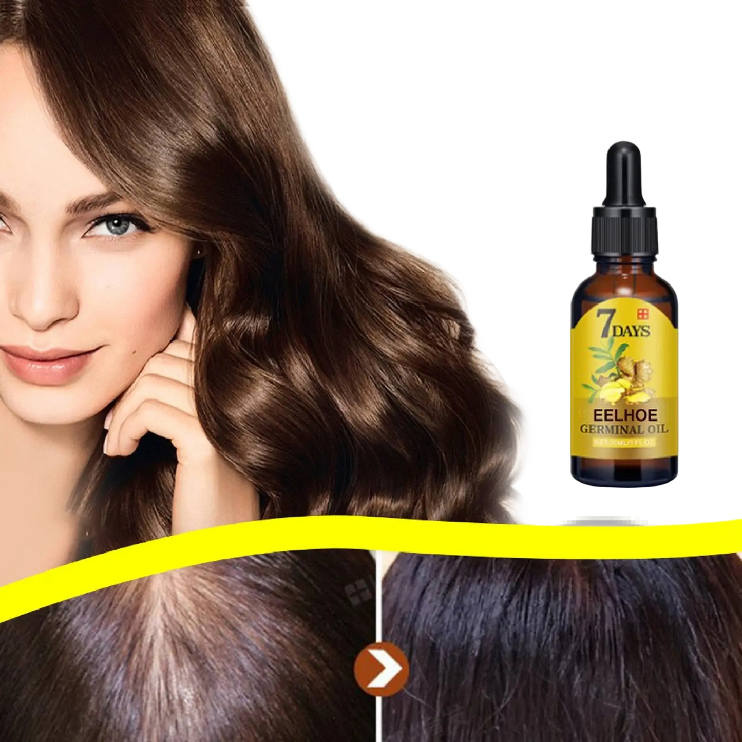 Ginger Hair Growth Oil 7 Days Anti Hair Loss Serum