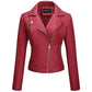 Embroidered Floral Faux Leather Biker Jacket