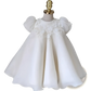 Girls White Lace Floral Princess Wedding Dress
