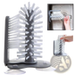 Glass Cleaning Brush with Suction Cup Sink Scrubber