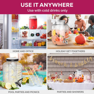 Dispensador de bebidas de vidro 