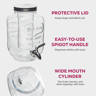 Dispensador de bebidas de vidro 