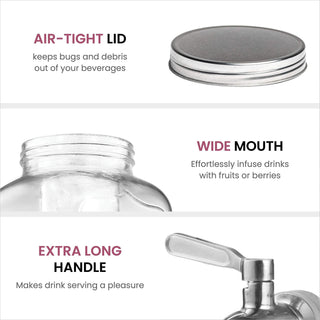 Dispensador de bebidas de vidro 