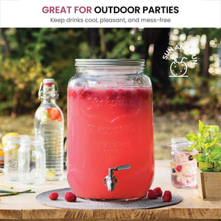 Dispensador de bebidas de vidro 