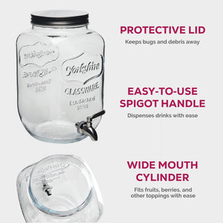 Dispensador de bebidas de vidro 