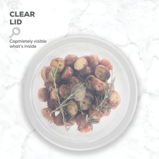 Tigelas de vidro para misturar com tampas - conjunto de 8 peças 