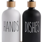 Glass Soap Dispenser Set with Bamboo Tray