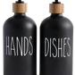 Glass Soap Dispenser Set with Bamboo Tray
