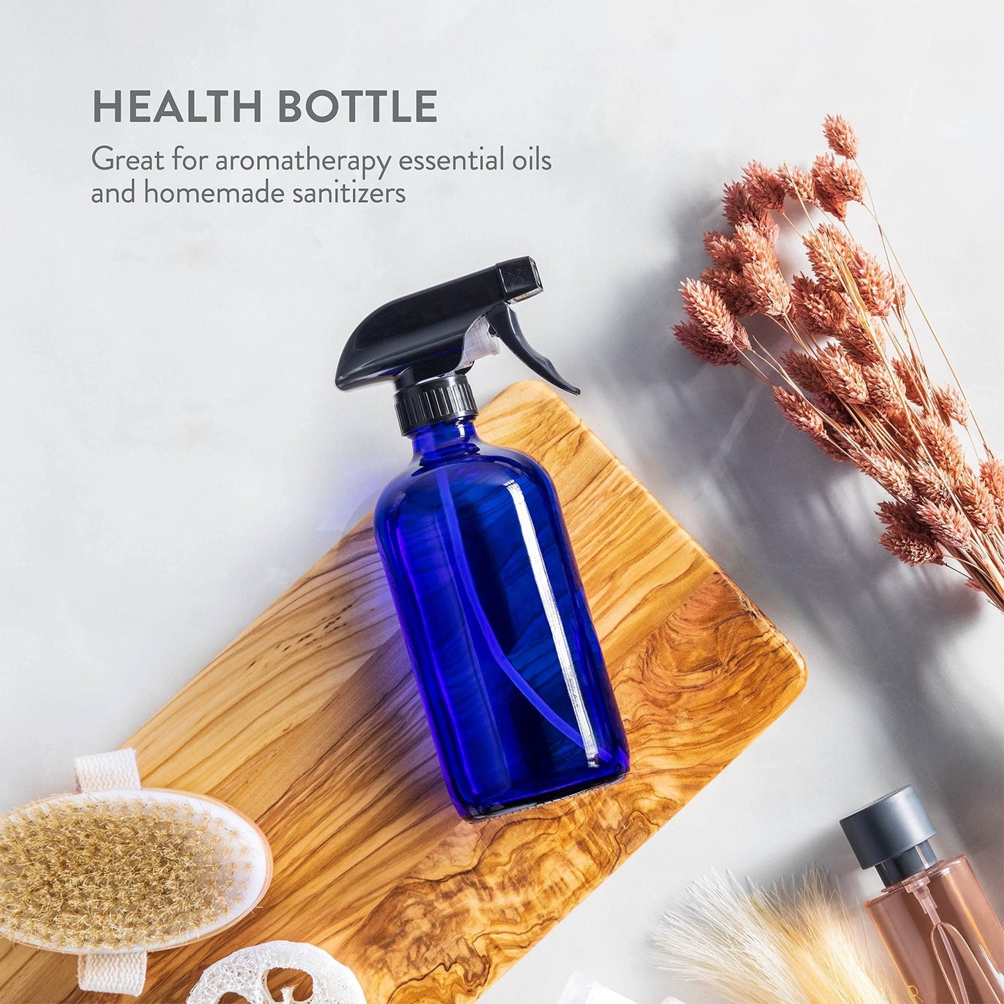 Frascos de spray de vidro - 16 oz, pacote com 2 