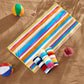 Cotton Velour Cabana Stripe Beach Towel - Novia Collection