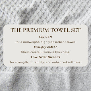 Cotton Diamond Waffle Weave Bath Towel Set - Grayson Collection