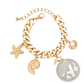 Gold Boho Sea Charm Choker and Bracelet Set