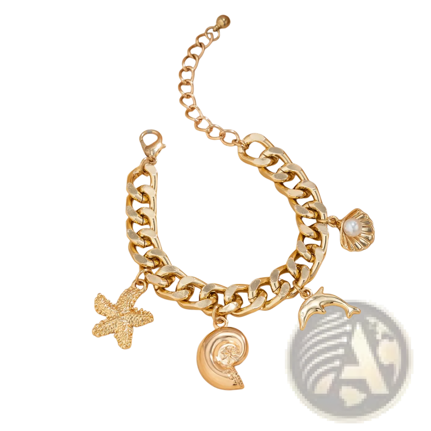 Gold Boho Sea Charm Choker and Bracelet Set