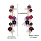 Gold Layered Choker with Red and Purple Acrylic Flowers