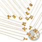 Gold Letter a Layered Snake Chain Necklace