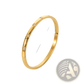 Gold Plated Stainless Steel Zirconia Gemstone Bangle Bracelet