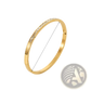 Gold Plated Stainless Steel Zirconia Gemstone Bangle Bracelet