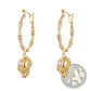 Gold Skull Tassel Earrings with Zircon Accents