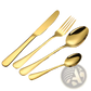 Gold Stainless Steel Cutlery Set 24 Piece Tableware