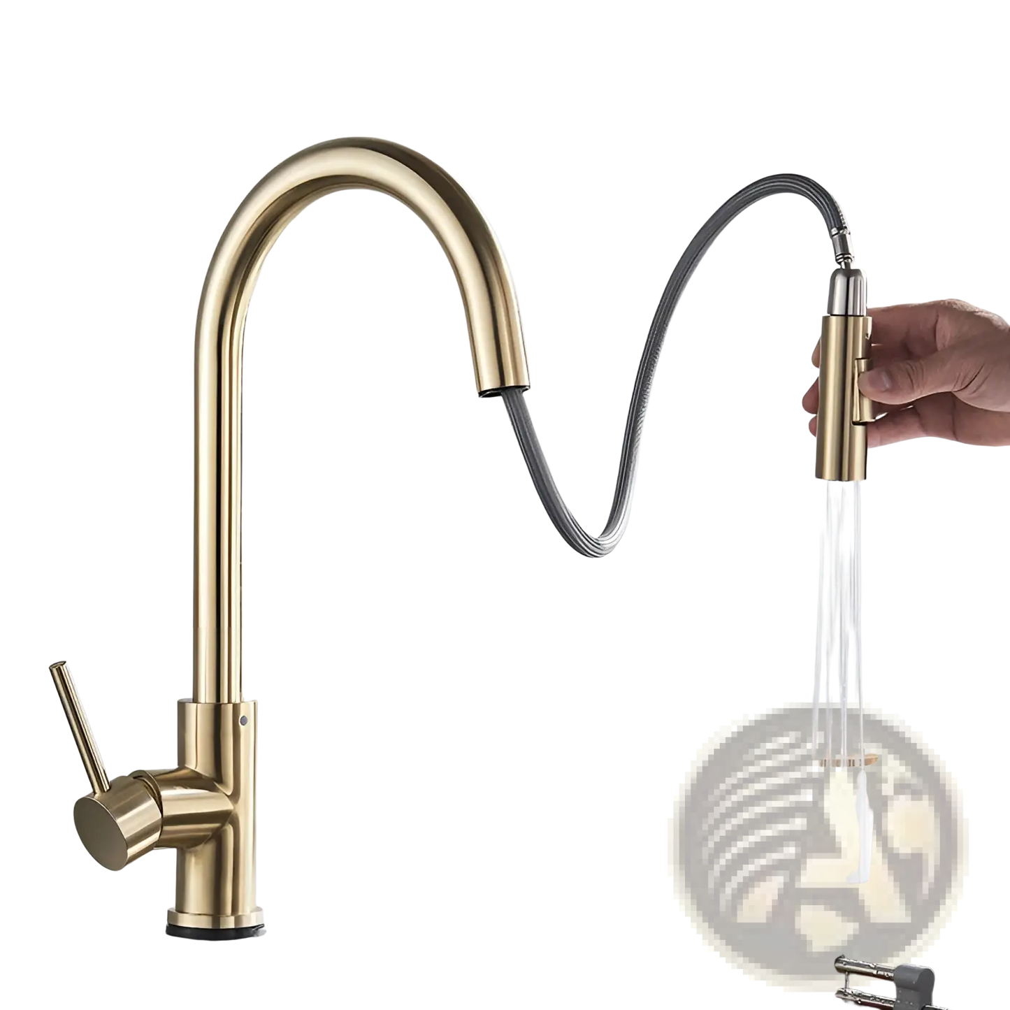 Golden Smart Touch Pull out Kitchen Faucet