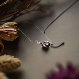 Eternal Knot Silver Necklace –Luxury Silver Pendant Necklace for Women