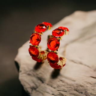 Brincos Crimson Elegance – Brincos luxuosos vermelhos