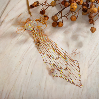 Colar de gravata adornado elegante – Colar de luxo