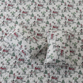 3 Piece Holiday Printed Quilt - Alfie Collection