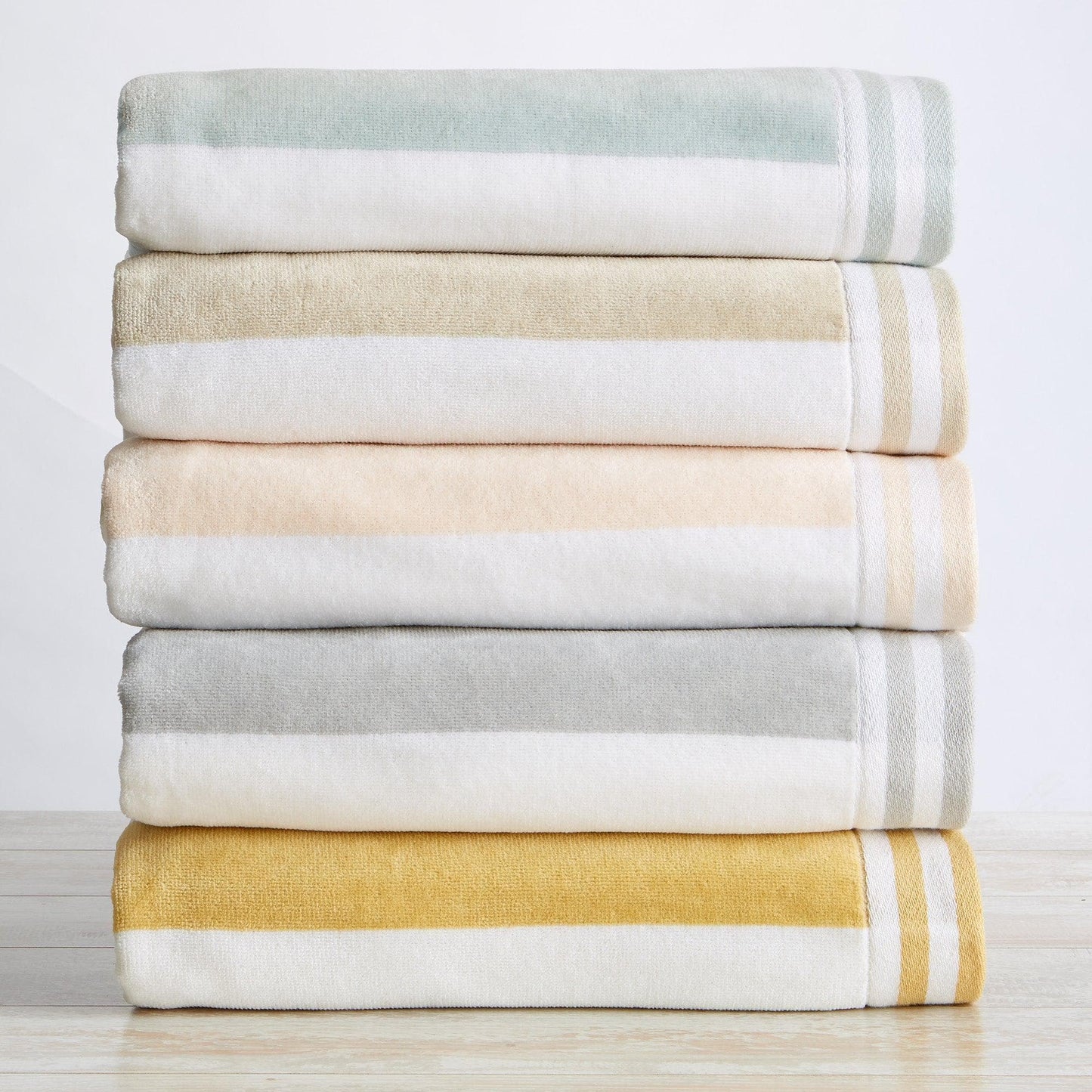 4 Pack Striped Cabana Beach Towel - Edgartown Collection