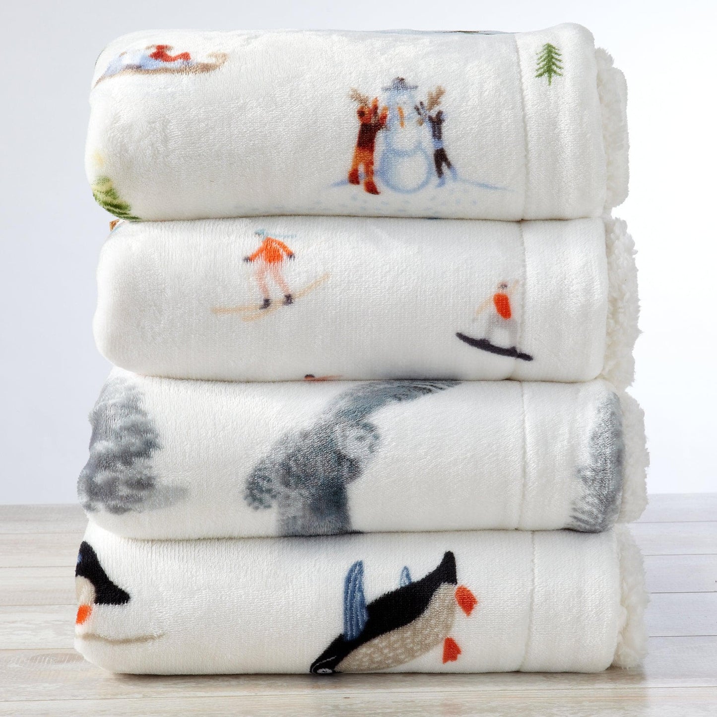 Sherpa Throw Blanket - Hudson Collection