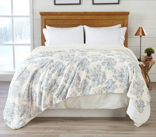Velvet Plush Sherpa Luxury Bed Blanket - Cielo Collection