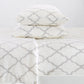 4-Piece Printed Plush Sheet - Velvet Luxe Lattice Collection