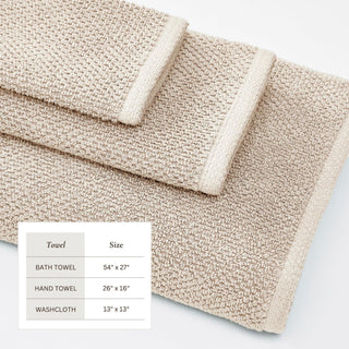 Cotton Textured Bath Towel Set - Acacia Collection