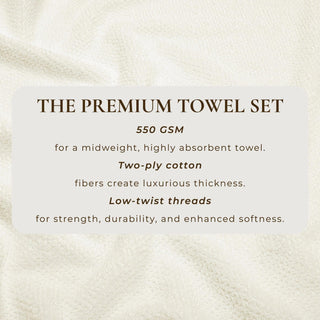 Cotton Textured Bath Towel Set - Acacia Collection