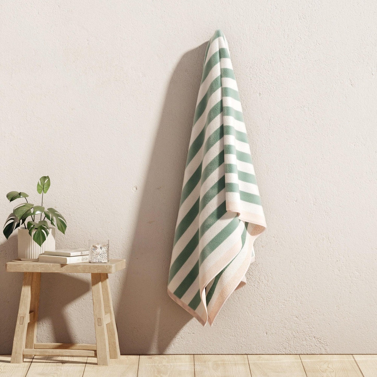 Oversized Striped Border Cabana Beach Towel - Santa Cruz