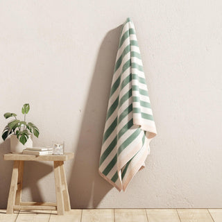 Oversized Striped Border Cabana Beach Towel - Santa Cruz