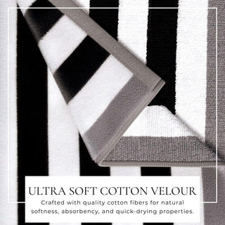 Oversized Striped Border Cabana Beach Towel - Santa Cruz