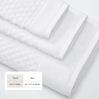 Cotton Diamond Waffle Weave Bath Towel Set - Grayson Collection