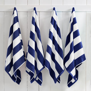 Cotton Velour Cabana Stripe Beach Towel - Novia Collection