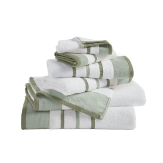 Decorative Cotton Stripe Bath Towel Set - Noelle Collection