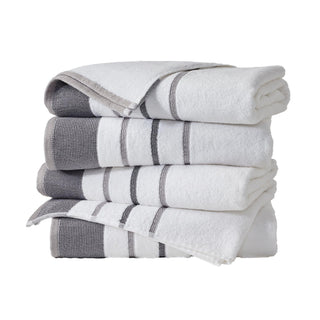 Decorative Cotton Stripe Bath Towel Set - Noelle Collection